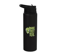 Funny Humans aren't Real Sarcastic Sci Fi Space Alien Memes Stainless Steel Insulated Water Bottle