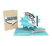 Funny Humerus Pop-Up Card - Cheeky dad birthday card with 3D Bone - Perfect for Dad Birthday Card Funny, or Get Well - Pun Greeting Card for Him, Friends or Colleagues