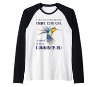 Funny Hummingbird Lover Girl Woman Quote Saying Phrase Joke Raglan Baseball Tee