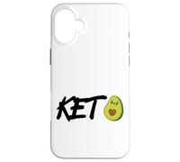 Funny Humor Avocado Keto Graphic T-shirt, Avocado Keto Diet Case for iPhone 16 Plus