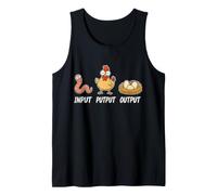 Funny Humor Chicken Input Putput Output Farmer Farming Mens Tank Top