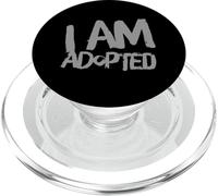 Funny Humor Text Funny Adoption Jokes I’m Adopted PopSockets PopGrip for MagSafe