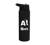 Funny Humor Text Funny for People Funny Work Quotes at Work Stainless Steel Insulated Water Bottle