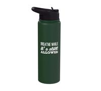 Funny Humor Text Funny People Breathe While It’s Still Legal Stainless Steel Insulated Water Bottle