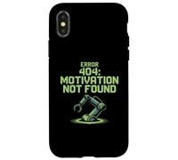 Funny Humor Text Funny People Error 404 Motivation Not Found Case for iPhone X/XS