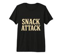 Funny Humor Text Funny People Funny Food Lovers Snack Attack Premium T-Shirt