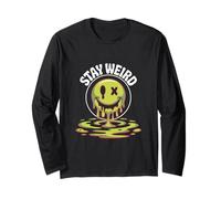 Funny Humor Weird People Fun Graphic Funny Stay Weird Long Sleeve T-Shirt