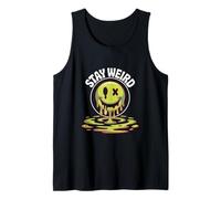 Funny Humor Weird People Fun Graphic Funny Stay Weird Tank Top