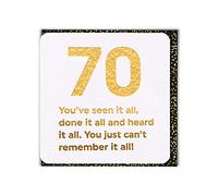 Funny Humorous '70th Birthday' Gold Foiled Age Card