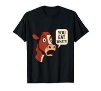 Funny Humorous Surprised Cow for Vegans and Vegetarians T-Shirt