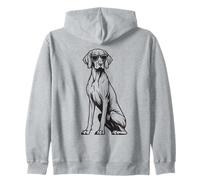 Funny Hungarian Vizsla Dog with Sunglasses Zip Hoodie