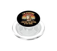 Funny Hungry Cat Vintage Retro Kitten Lover PopSockets PopGrip for MagSafe