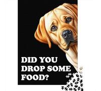 Funny Hungry Labrador 1000 Piece Jigsaw Puzzle, Pet Inspired Artwork for Mindful Relaxation 38x26cm/1000pcs