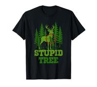 Funny Hunter Stupid Tree Deer Hunting T-Shirt