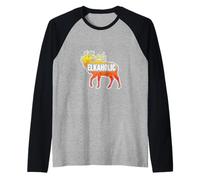 Funny Hunting Elk - Elkaholic for Deer Hunters Raglan Baseball Tee