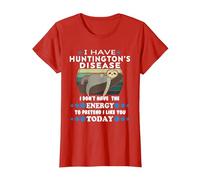 Funny Huntington’s Disease Awareness Huntington’s Disease T-Shirt, Women, Red, Medium