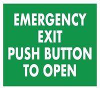 Funny Hurry Push Button To Escape Here Sign 12x8 Inch