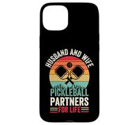 Funny Husband And Wife Pickleball Couples Partners Players Case for iPhone 15 Plus