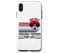 Funny Husband And Wife Pickleball Couples Partners Players Case for iPhone XS Max