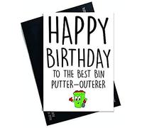 Funny Husband Card Funny Boyfriend Card Happy Birthday to The Best Bin Putter Outerer Husband Boyfriend Household Chores Funny Card PC293