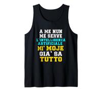 Funny Husband My Wife Knows Everything AI Joke Graphic Tank Top