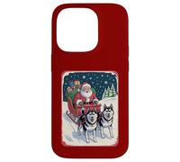 Funny Husky Christmas Sled Team - Santa’s Dog Sled Crew Case for iPhone 14 Pro