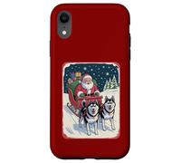 Funny Husky Christmas Sled Team - Santa’s Dog Sled Crew Case for iPhone XR