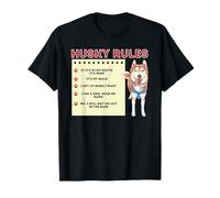 Funny Husky Shirts Siberian Husky Lover Unisex Adult T-Shirt Black S
