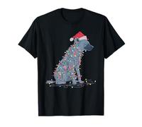 Funny Hyena Christmas Graphics Animal Lights Lover T-Shirt