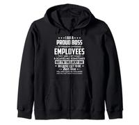 Funny I Am a Proud Boss Of Stubborn Employees funny boss Men Zip Hoodie