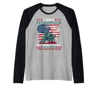 Funny I Am A Veteran's Son Most People Never Meet Their Hero Raglan Baseball Tee