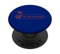 Funny I am Not a Human, AI Meme PopSockets Adhesive PopGrip