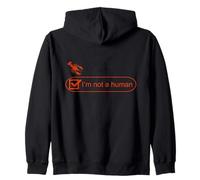 Funny I am Not a Human, AI Meme Zip Hoodie