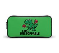 Funny I Am Unstoppable Dinosaur Large Pencil Case Makeup Bag