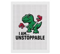 Funny I Am Unstoppable Dinosaur Square Diamond Art Painting Kits