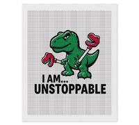 Funny I Am Unstoppable Dinosaur Square Diamond Art Painting Kits