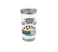 Funny I Axolotl Questions Kinder Pun Class Seagull Scream Stainless Steel Insulated Tumbler