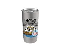 Funny I Axolotl Questions Kinder Pun Class Seagull Scream Stainless Steel Insulated Tumbler