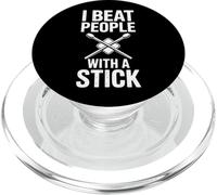 Funny I Beat People With A Stick Saying Drummer PopSockets PopGrip for MagSafe
