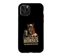 Funny I Came for The Horses Stayed for Chaos Race Day Art Case for iPhone 11 Pro