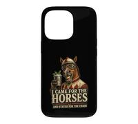 Funny I Came for The Horses Stayed for Chaos Race Day Art Case for iPhone 13 Pro