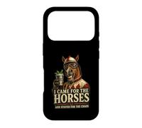 Funny I Came for The Horses Stayed for Chaos Race Day Art Case for iPhone 17 Pro