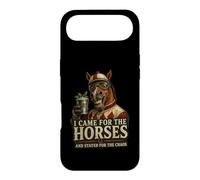 Funny I Came for The Horses Stayed for Chaos Race Day Art Case for iPhone Air