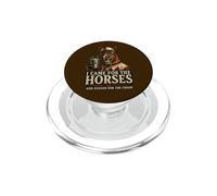 Funny I Came for The Horses Stayed for Chaos Race Day Art PopSockets PopGrip for MagSafe