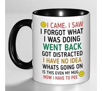 Funny 'I Came, I Saw, I Forgot' Coffee Mug - Humorous Gift for Men & Women, Perfect for Birthdays, Christmas, Secret Santa & Office Gifts (Black)