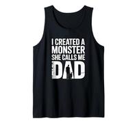 Funny I Created A Monster She Calls Me Dad Softball Tank Top