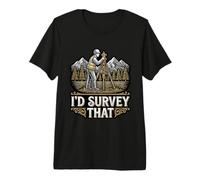 Funny I’d Survey that Land Surveyor Mountain Mapper Premium T-Shirt