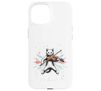 Funny I destroy silence Orchestra Violin Cat Playing Viola Case for iPhone 15