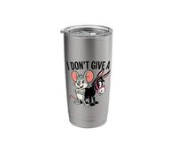 Funny I Don't Give a Rats Ass Mouse & Donkey Stainless Steel Insulated Tumbler
