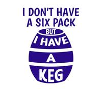 Funny i Don't Have a six Pack but i Have a keg Lettering Decals 57.6x78.4cm Do not Damage The Wall Surface DarkBlue